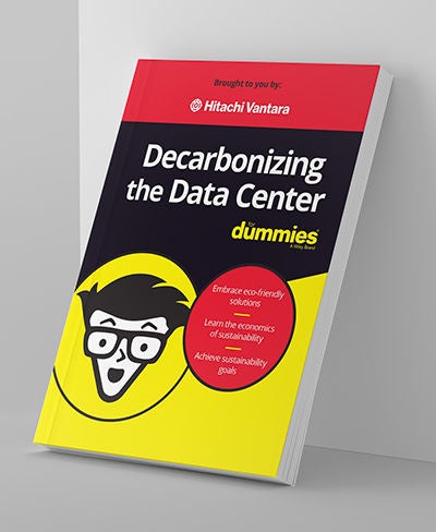 Decarbonizing the Data Center for Dummies guide by Hitachi Vantara.