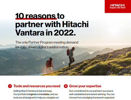 Os 10 principais motivos para fechar uma parceria com a Hitachi Vantara