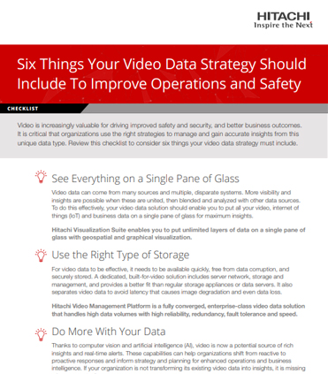 Six Things Your Video Data Strategy Should Include to Improve Operations and Safety