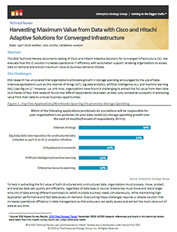 Harvesting Maximum Value from Data with Cisco and Hitachi Adaptive Solutions for Converged Infrastructure