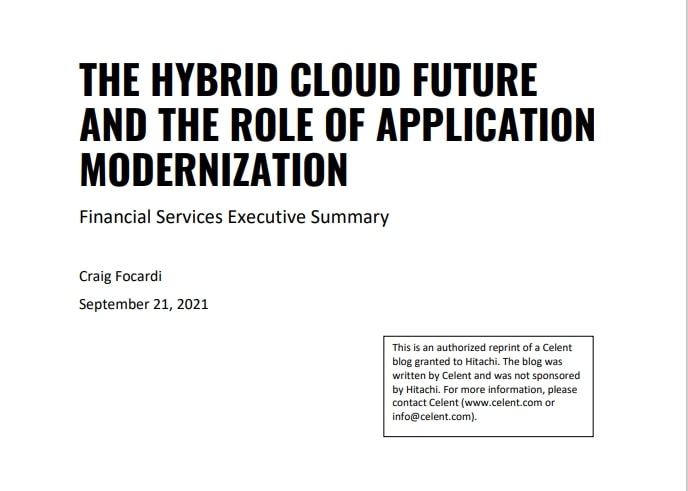 The Hybrid Cloud Future and the Role of Application Modernization
