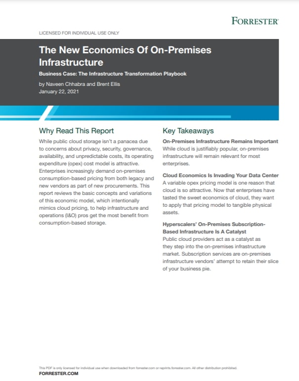 Forrester Report: The New Economics of On-Premises Infrastructure